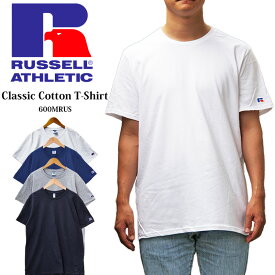 【2点で200円オフ、4点で400円オフ】 ラッセル アスレチック tシャツ RUSSELL ATHLETIC 半袖 ワンポイント ロゴ 無地 600MRUS