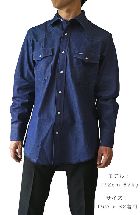 楽天市場】WRANGLER ラングラー デニムシャツ ウエスタンシャツ 