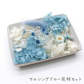 ハーバリウム花材 サムシングブルー花材セット 1ケース プリザーブドフラワー ドライフラワー