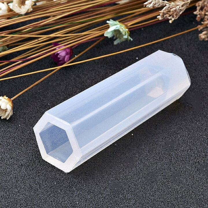 楽天市場】レジン シリコン型 六角柱の水晶ポイントシリコンモールド 1 