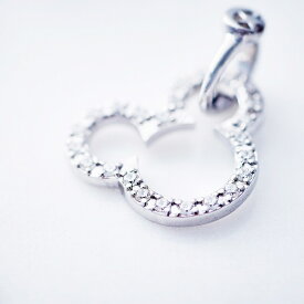 【Crescent Luna(クレセントルナ)】TM PENDANT　※チェーン別売り※(ネックレストップ ペンダント Silver925 キュービックジルコニア ディズニー ミッキーマウス アクセサリー ギフト プレゼント)