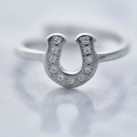 【Crescent Luna(クレセントルナ)】HERRADURA RING(リング 指輪 Silver925 キュービックジルコニア ホースシュー 馬蹄 アクセサリー ギフト プレゼント)