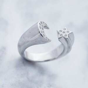 �yCrescent Luna(�N���Z���g���i)�zLUNA ESTRELLA RING TYPE B(�����O �w�� Silver925 �L���[�r�b�N�W���R�j�A �� �� ���[�� �X�^�[ �A�N�Z�T���[ �M�t�g �v���[���g)