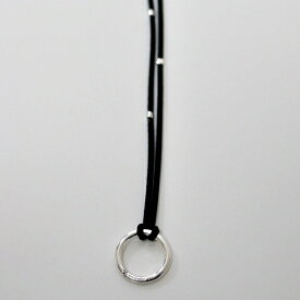 【mouchu(マウチュ)】Circle Leather Necklace(ネックレス Silver925 燻し加工 アクセサリー ギフト プレゼント)