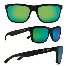 【KAENON/ケーノン】CLARKE クラーク (フレーム)Matte Black / (レンズ)Ultra B12 Coastal Green Mirror 大人用 偏光レンズ 偏光サングラス スポーツサングラス