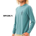 【RIPCURL/リップカール】CTESF9 SEARCH ICON L/S TEE 長袖Tシャツ ロングT メンズ 秋冬 オーガニックコットン