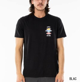 【RIPCURL/リップカール】CTESV9 SEARCH ICON 半袖Tシャツ コットン メンズ Tシャーツ 男性用 夏 サーフスタイル