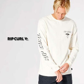 【RIPCURL/リップカール】FADE OUT ICON 長袖Tシャツ コットン ロングTシャツ ロンティー ロングスリーブ メンズ 男性用 CTEVY9