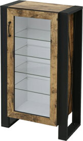 コレクションケース キャビネット ガラス ショーケース アンティーク 薄型 フィギュア ディスプレイ 棚 ケース ラック コンパクト 5段 幅50 奥行33 高さ90