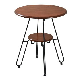 ダイニングテーブル おしゃれ 安い 北欧 コーヒーテーブル 丸 丸型 丸テーブル 2人用 二人用 コンパクト 小さめ アンティーク 幅60cm 高さ70 棚付き アイアン 脚