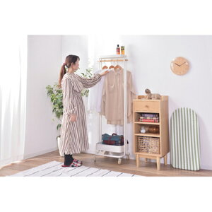 ハンガーラック おしゃれ 頑丈 丈夫 洋服掛け パイプハンガー コートハンガー スリム 安い 一人暮らし アパレル 業務用 什器 ホワイト 白 約 幅50 奥行36 高さ156