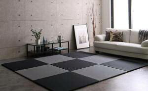 い草ラグ い草カーペット い草マット 夏 アジアン ラグ ひんやり 涼しい 冷感 ござ い草 畳 国産 マット 置き畳 おしゃれ ( タイルカーペット ジョイント9枚 正方形 210×210 ) 日本製 モダン ア