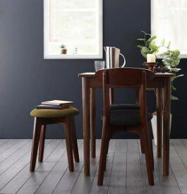 ダイニングテーブルセット 3人用 椅子 おしゃれ 安い 北欧 食卓 4点 ( 机+チェア2脚＋スツール1脚 ) ブラウン 幅68 デザイナーズ クール スタイリッシュ ミッドセンチュリー パイン 木製