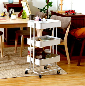 ランドリー ラック ワゴン キッチン 洗面所 収納 タオル キャスター スリム 薄型 サニタリー ボックス 棚 大容量 安い 脱衣所 下着 洗剤 浴室 コンパクト 省スペース 隙間 ホワイト 幅45 奥行32