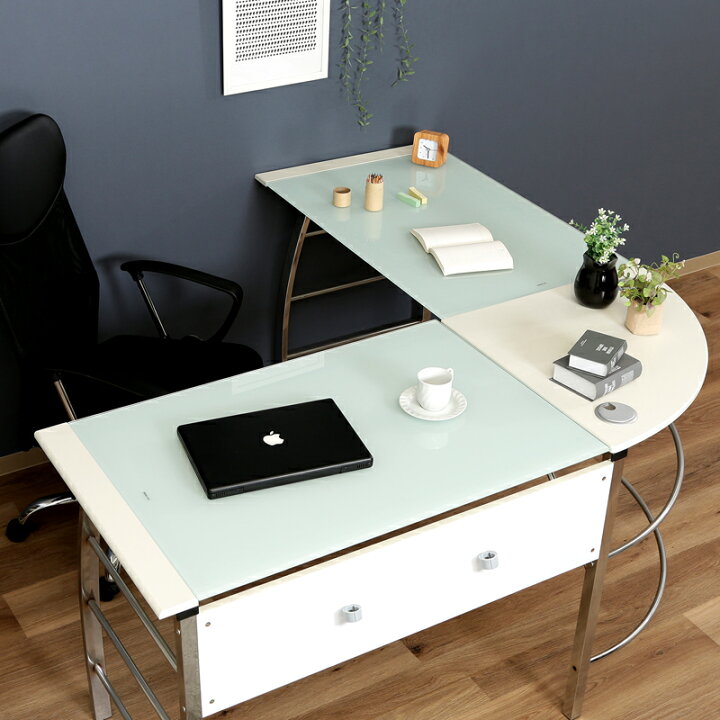 楽天市場 パソコンデスク 机 デスク Pcデスク おしゃれ 安い 北欧 シンプル オフィス L字 コーナー L型 収納 白 ホワイト ワイド ゲーミング ガラス オフィスデスク パソコンラック ワークデスク 事務机 約 幅155 家具 インテリア通販 アットカグ