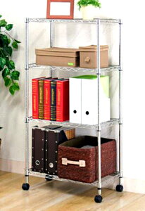 アイアンラック シェルフ 4段 メタルラック アイアン 【スチールシェルフ ワイヤーラック リビング収納 食器棚 キッチンストッカー メタルラック スチールラック ラック 壁面収納 キッチン