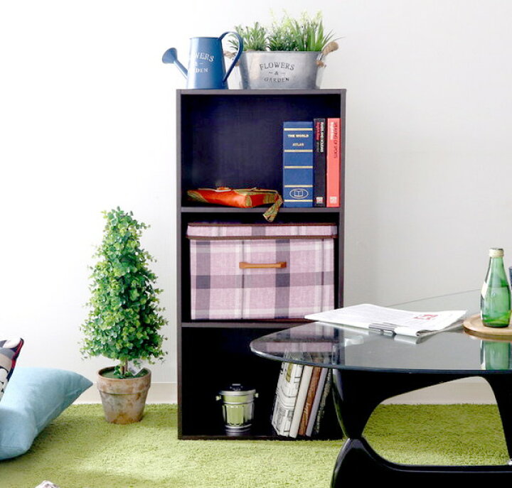 楽天市場 本棚 おしゃれ 北欧 安い 収納 整理 棚 ラック 大容量 子供 絵本 コンパクト 3段 スリム コミック 文庫本 漫画 マンガ Cd Dvd オープン カラーボックス リビング ロータイプ 押し入れ 約 幅42 奥行30 家具 インテリア通販 アットカグ