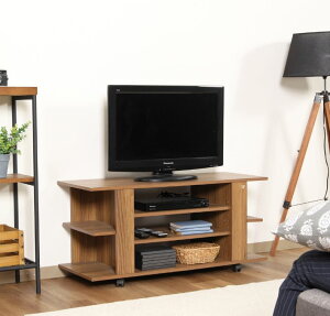 テレビ台 おしゃれ 安い 北欧 ローボード テレビボード 収納 100 ブラウン キャスター付き 移動式 薄型 小型 小さい 幅100 テレビラック TVボード