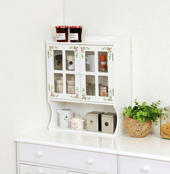 楽天市場 ミニ食器棚 カウンター上 卓上 おしゃれ 北欧 安い キッチン 収納 棚 ラック 木製 カップボード 薄型 薄い ロータイプ 低い 完成品 可動棚 コンパクト 小さい 小型 一人暮らし オープン 3段 レトロ アンティーク かわいい 約 幅42 奥行16 高さ50