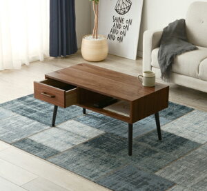 ローテーブル センターテーブル ちゃぶ台 木製 おしゃれ 北欧 リビングテーブル コーヒーテーブル 応接テーブル ローデスク 机 コンパクト 一人暮らし 長方形 引き出し 収納 ウォールナット