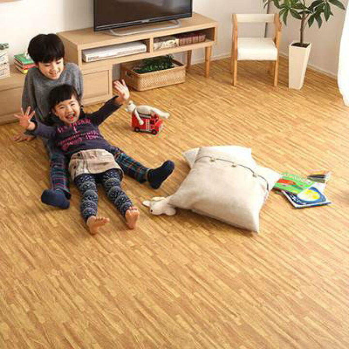 楽天市場 クッションフロア マット 64枚 60cm 子供 子供部屋 赤ちゃん キッズ おしゃれ あったか コルクカーペット コルクマット ジョイントマット タイルカーペット フローリングカーペット フロアマット プレイマット パズルマット クッション キッズラグ 厚手