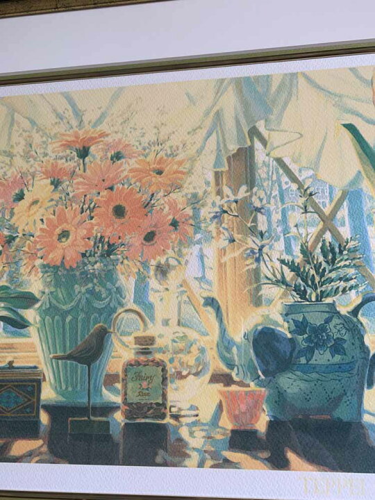 楽天市場】笹倉鉄平 軽井沢の窓辺／絵画 版画 ミクスドメディア 全国 