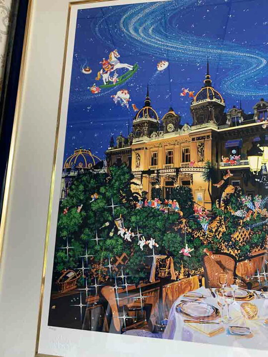 楽天市場】絵画 ヒロ、ヤマガタ モンテカルロの夜 版画 シルク 