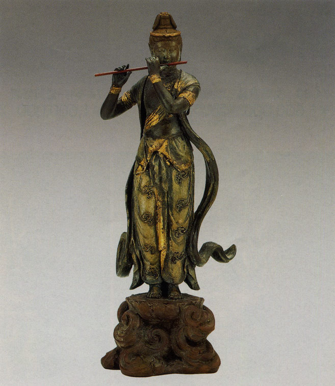 送料無料 音声菩薩像 天上の音色 彫刻 銅像 雑貨 置物 美術 床の間のサムネイル