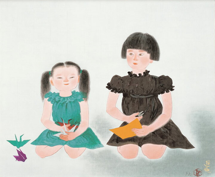 楽天市場】送料無料 小倉遊亀 姉妹 彩美版 シルクスクリーン 絵画 版画 