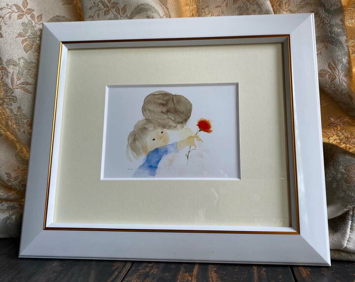 楽天市場】絵画 いわさきちひろ 「母の日」 額 高級額装 児童画 送料 