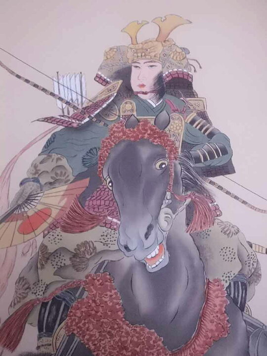 楽天市場】掛軸 武者（黒馬） 森 雪堂 美術年鑑掲載作家 掛け軸 全国 