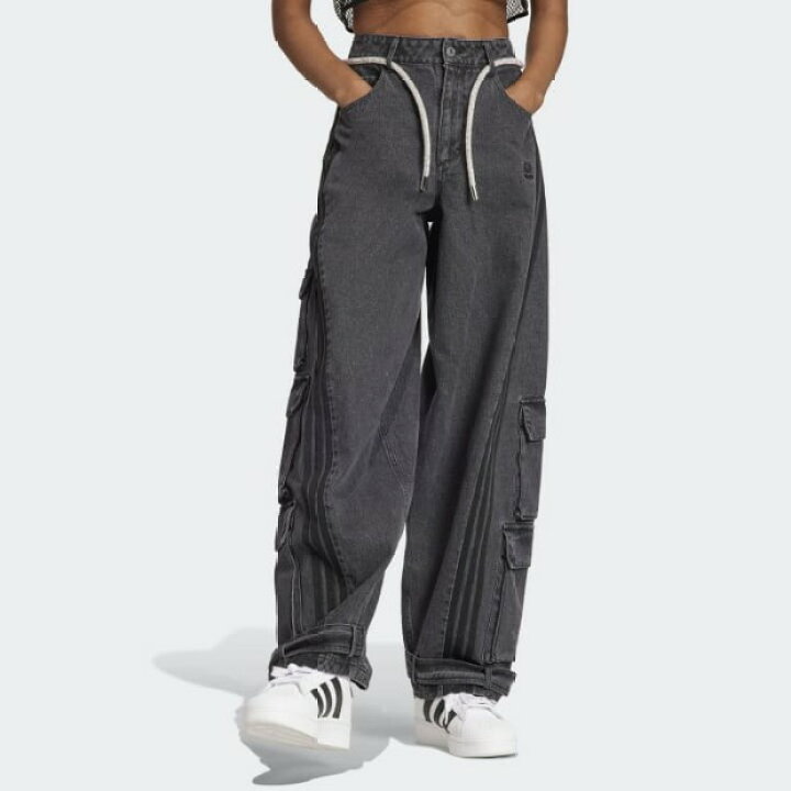 楽天市場】レディース Adilenium デニムカーゴパンツ ブラック【adidas 