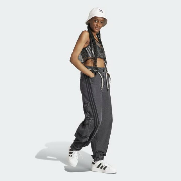 楽天市場】レディース Adilenium デニムカーゴパンツ ブラック【adidas 