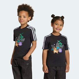 ジュニア キッズ ポケモン 半袖 Tシャツ　ブラック　【adidas originals|アディダスオリジナルス】rt538-ks7093