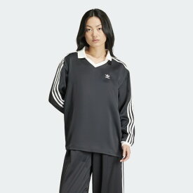 レディース スリーストライプス サテン 長袖Tシャツ　ブラック　【adidas originals|アディダスオリジナルス】kmy79-ir6099