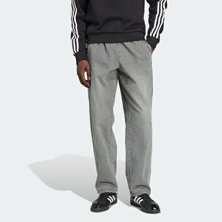 新品M】アディダス　アディカラールーズトラックパンツデニム　グレーadidas アディダス adidas レディース ジャージパンツ シーズナル スポーツウェア ルーズフィット カラーブロック ダブルニットトラックパンツ  IM8701 （ブラック/グレーファイブ） - ファッション通販 MAGASEEK(マガシーク)