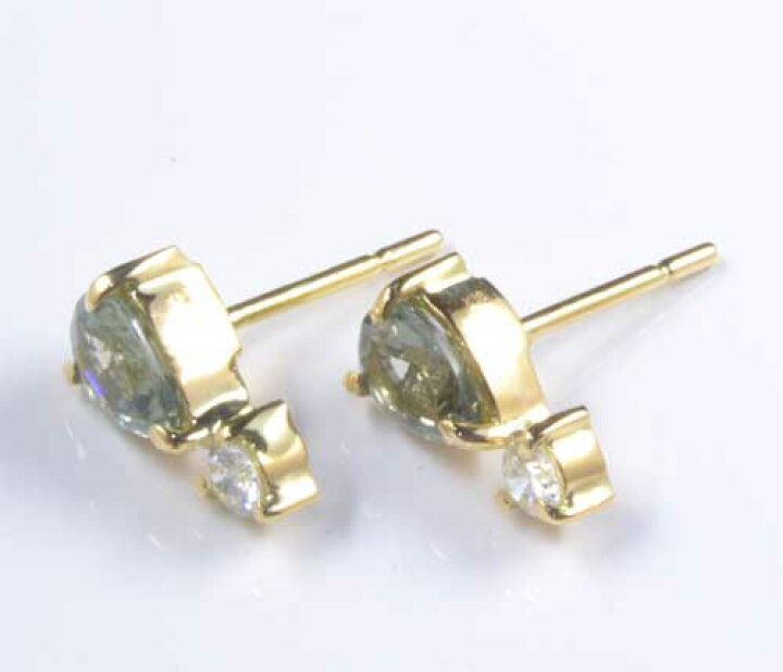 楽天市場】K18 グリーンサファイア 1.28ctダイヤモンド0.16ct 18金 