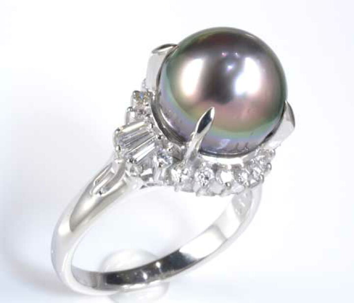 楽天市場】Pt タヒチパール 9.9mmダイヤモンド0.43ct プラチナ 