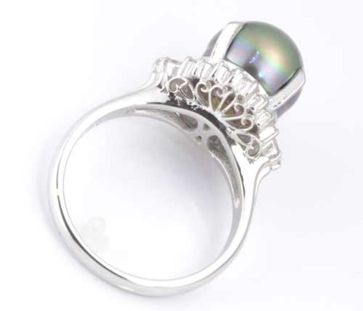 楽天市場】Pt タヒチパール 9.9mmダイヤモンド0.43ct プラチナ 