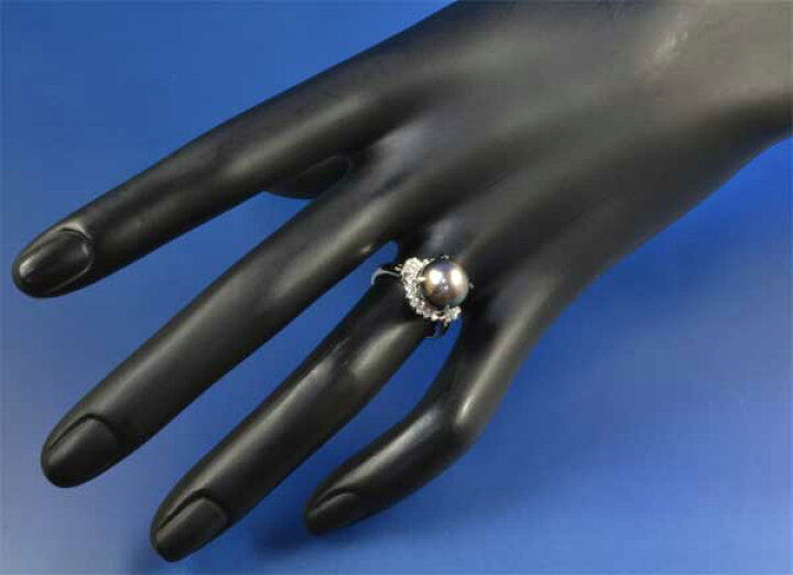 楽天市場】Pt タヒチパール 9.9mmダイヤモンド0.43ct プラチナ 