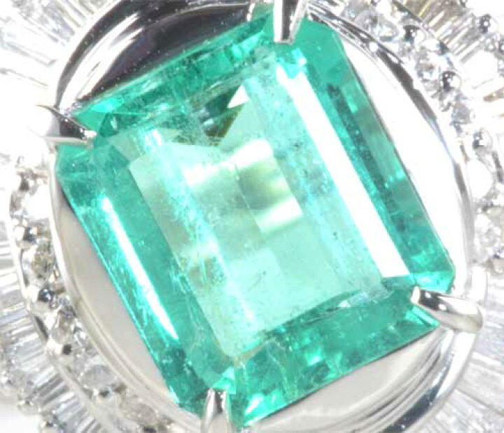楽天市場】Pt エメラルド 2.01ctダイヤモンド0.53ct プラチナ リング  