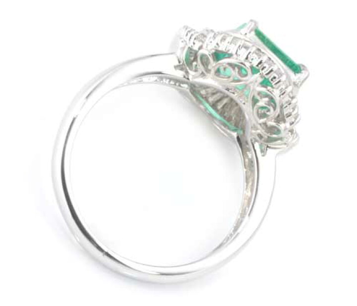 楽天市場】Pt エメラルド 2.01ctダイヤモンド0.53ct プラチナ リング  