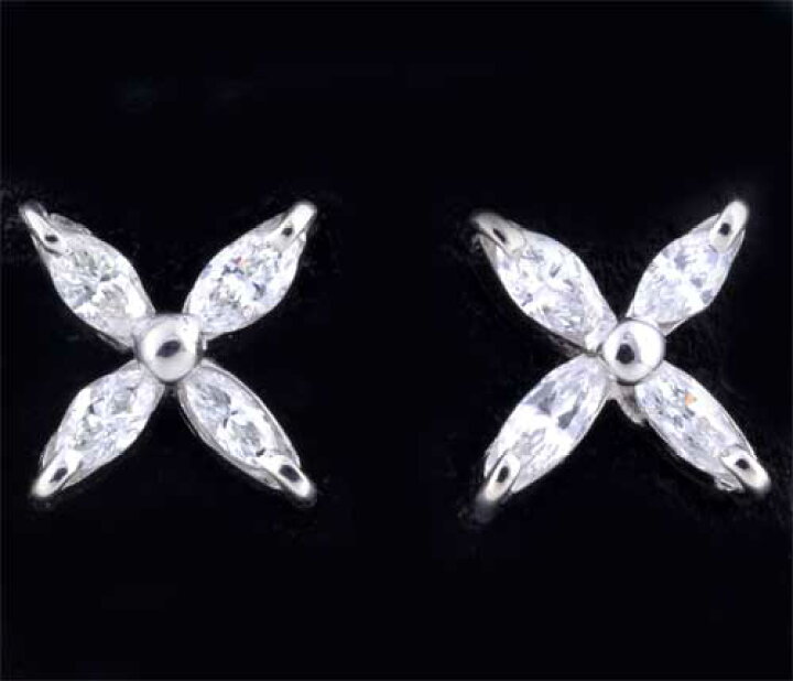 楽天市場】Pt マーキスカットダイヤモンド 0.72ct プラチナ ピアス 