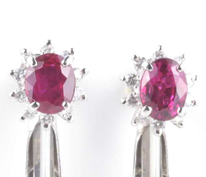 楽天市場】Pt/K14WG ルビー 0.90ctダイヤモンド0.14ct プラチナ  