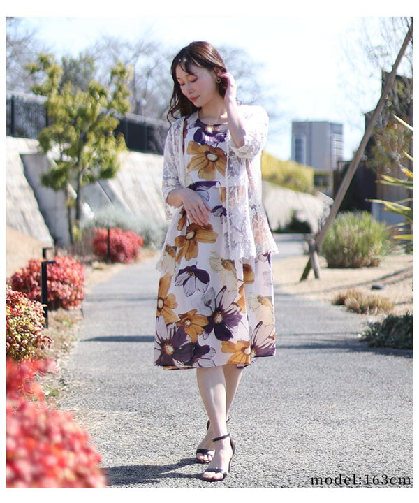 楽天市場】ゆったり花柄半袖ワンピース ワンピース レディース  