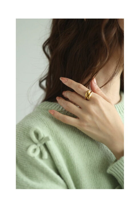 楽天市場】サイズ調節できるニュアンスフォルムゴールドリング