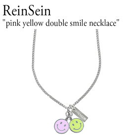 レインセイン ネックレス ReinSein メンズ レディース pink yellow double smile necklace ピンク イエロー ダブル スマイル ネックレス SILVER シルバー 韓国アクセサリー 301 ACC