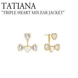 タチアナ ピアス TATIANA レディース TRIPLE HEART MIX EAR JACKET トリプル ハート ミックス イヤー ジャケット GOLD ゴールド 韓国アクセサリー EC1712 ACC