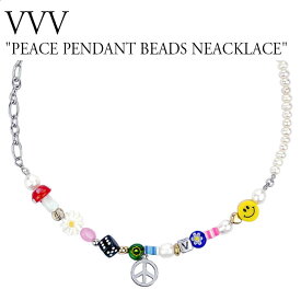 ブイブイブイ ネックレス VVV レディース PEACE PENDANT BEADS NEACKLACE ピース ペンダント ビーズ ネックレス BEADS ビーズ 韓国アクセサリー 5941666335 ACC