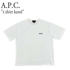 アーペーセー Tシャツ T-shirt A.P.C. レディース t shirt karol T シャツ カロル 半袖 ロゴ アウトドア レジャー キャンプ おしゃれ シンプル クルーネック 白 ホワイト BLANC AAB COFDW-F26186 ウェア